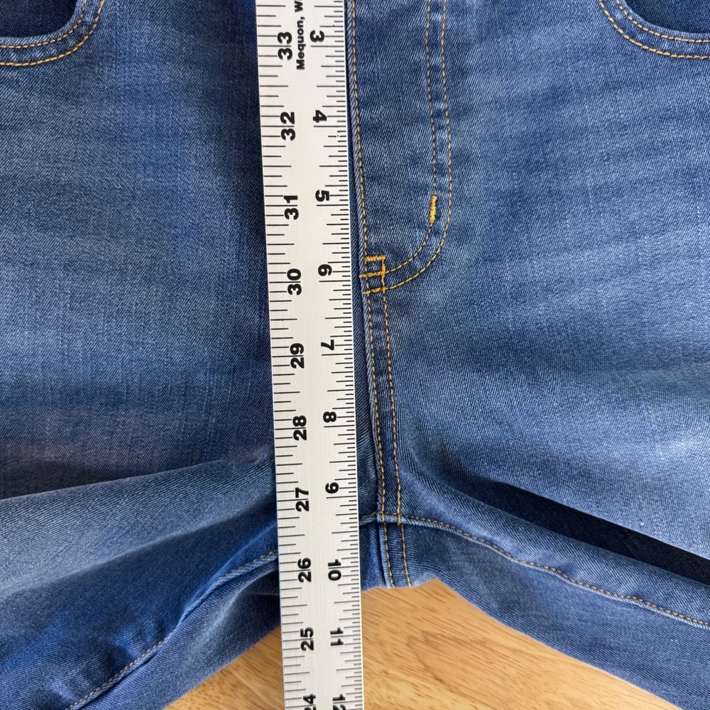 Betabrand Womens Small Petite Blue Yoga Stretch Denim Straight Leg Jeans Pants - Picture 8 of 9